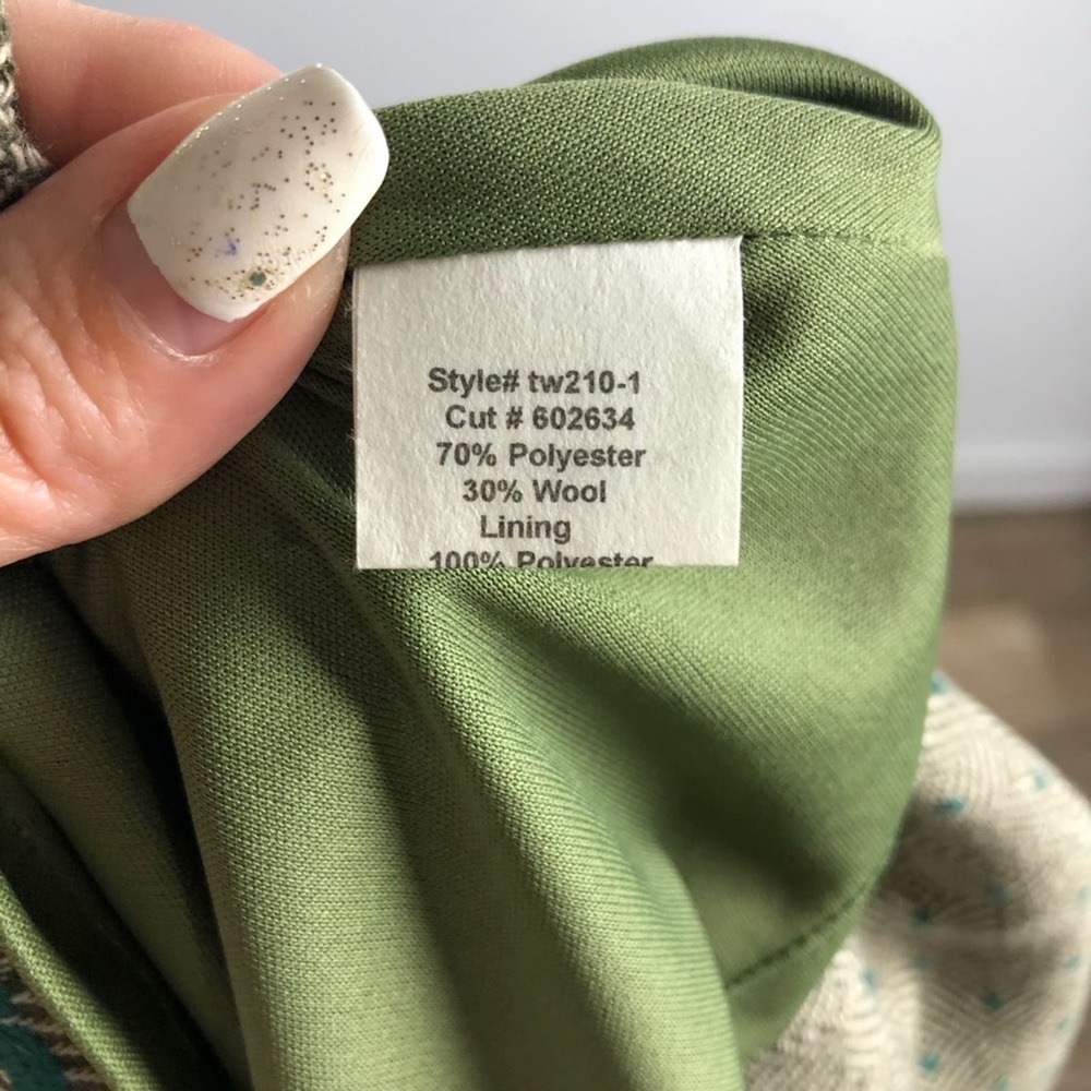 New Coconinno Vintage Berkeley Sleeveless Sweater Dress Size XL Green Wool - Picture 16 of 16